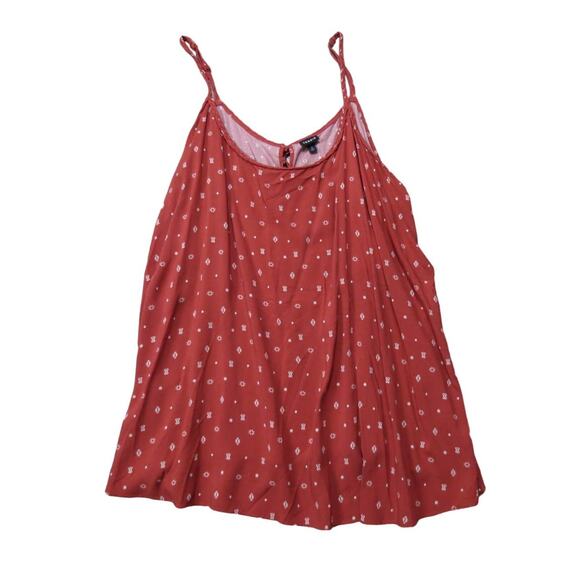 Torrid Women's Plus Size Geo Print Red Challis Braided Tank - Size 5 - NWT - Picture 2 of 10